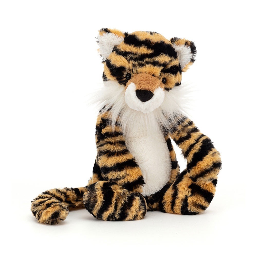 Jellycat London Bashful Tiger Plush Stuffed Animal OrangeBlack Striped JCINC4792